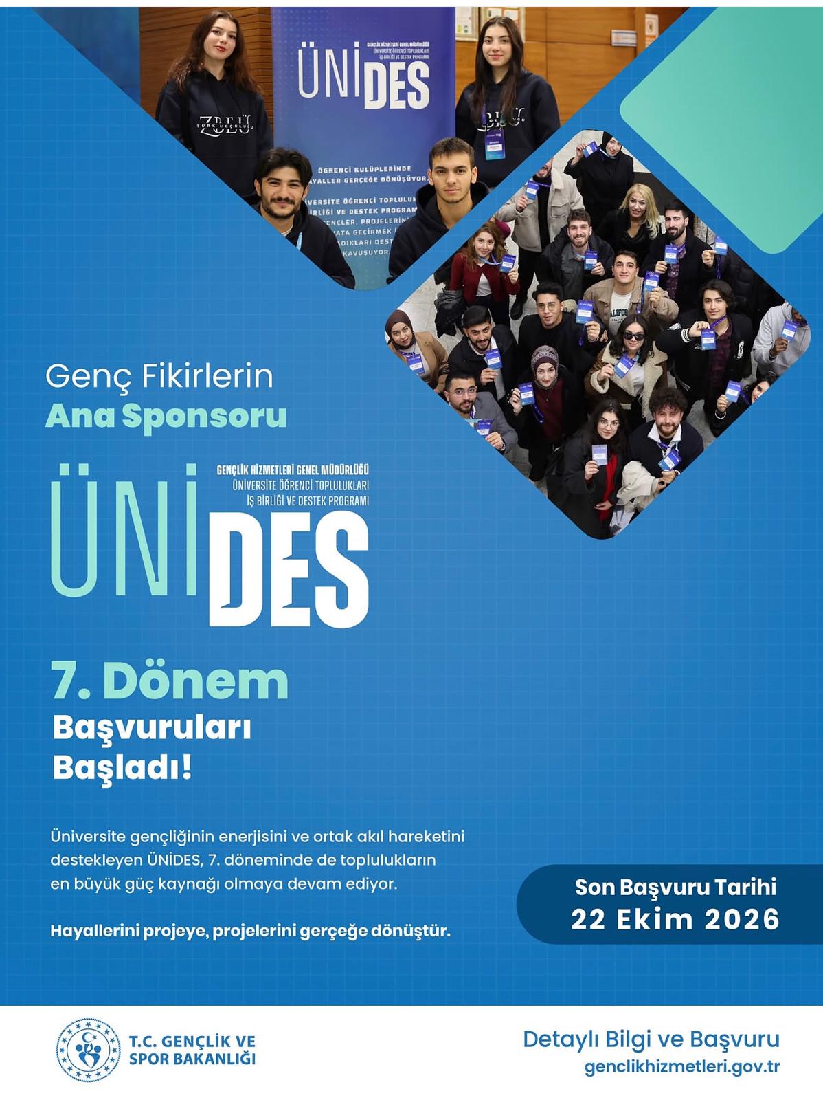 ÜNİDES 7. Dönem Başvuruları Başladı